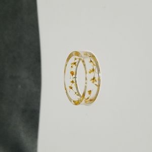 Yellow Floral Ring Size 8.5